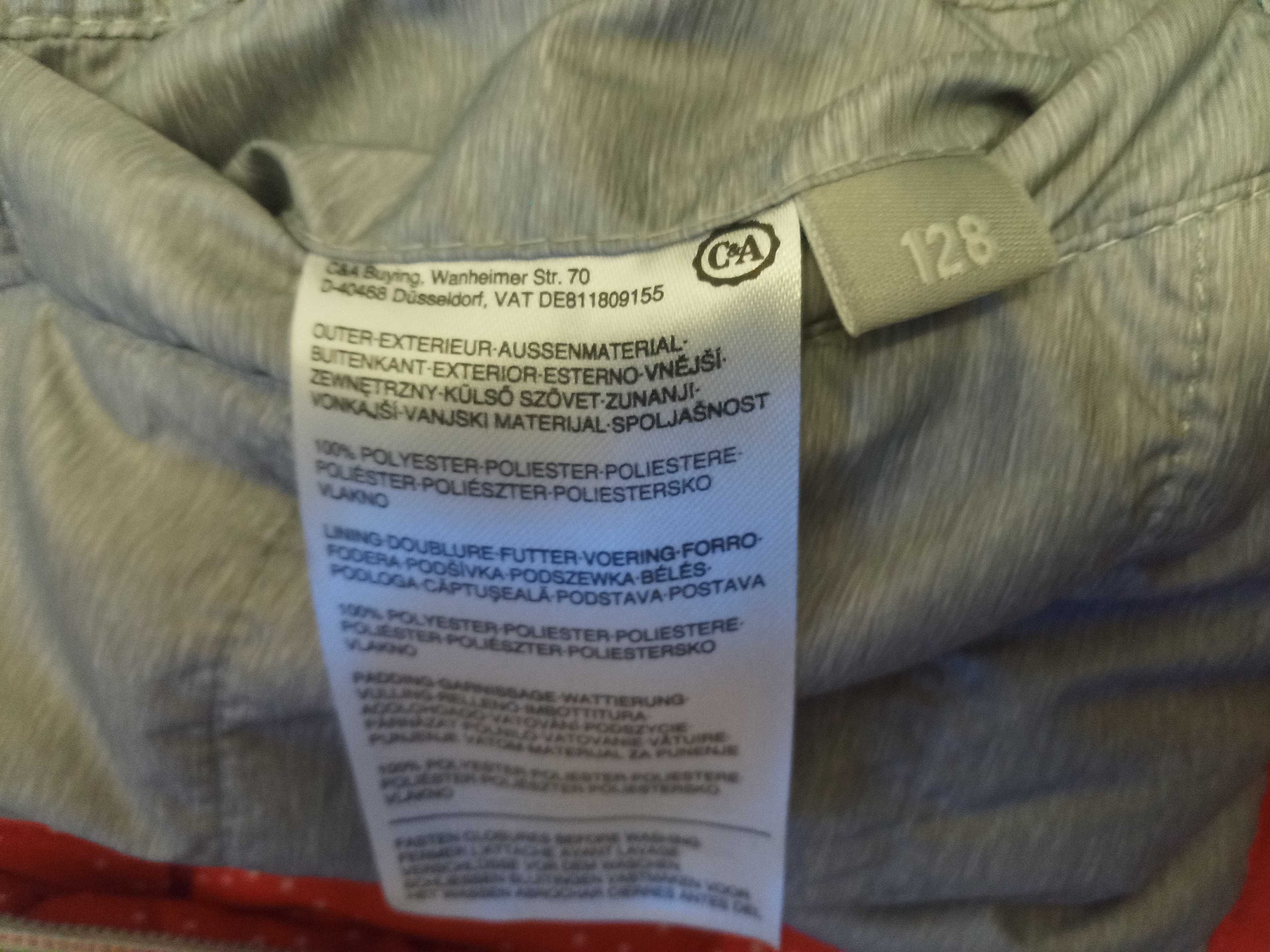 Kurtka zimowa C&A (dwustronna) rozmiar 128