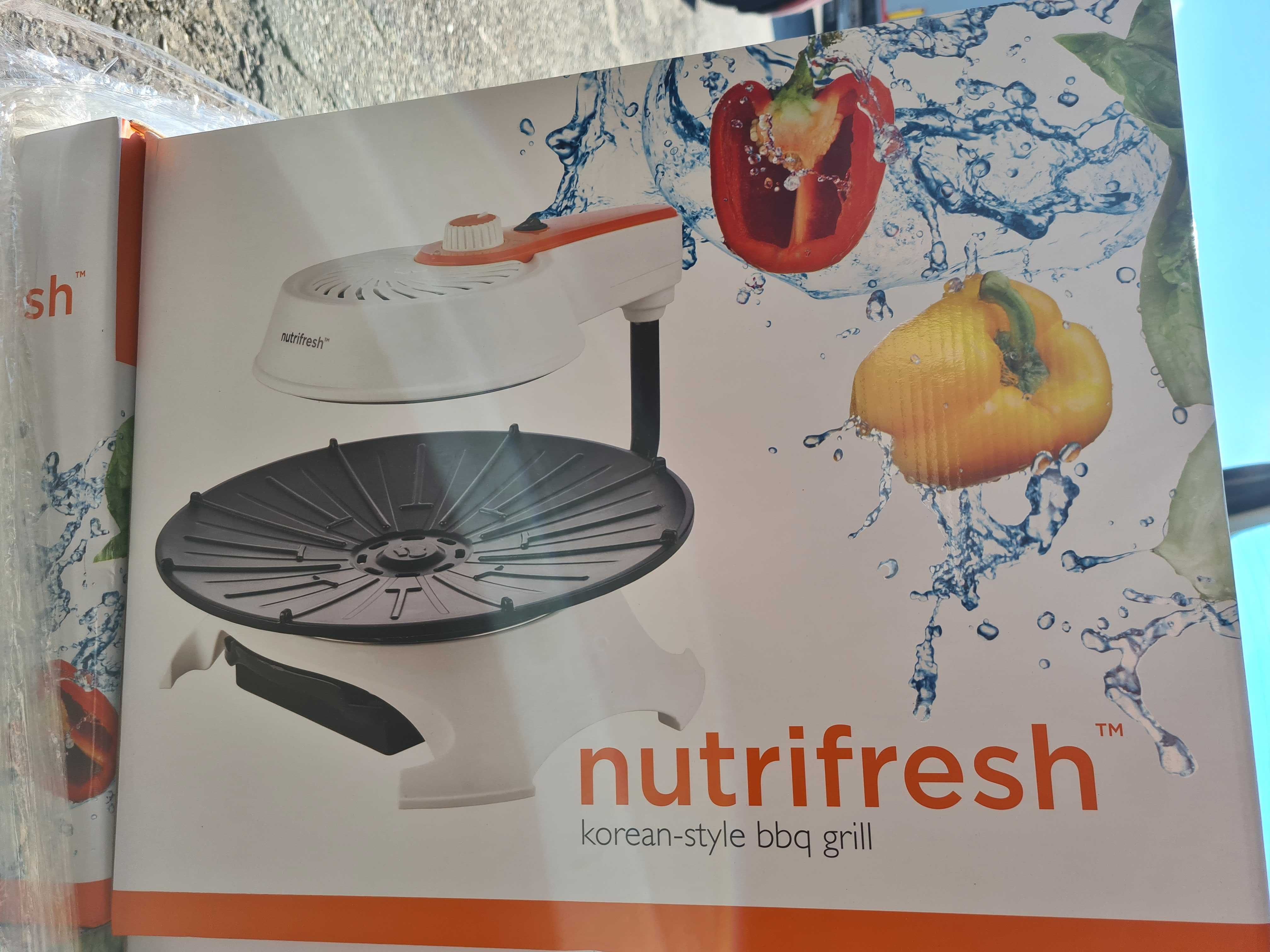 Nowy Kontaktowy grill elektryczny Nutrifresh Korean Style biały 1500 W