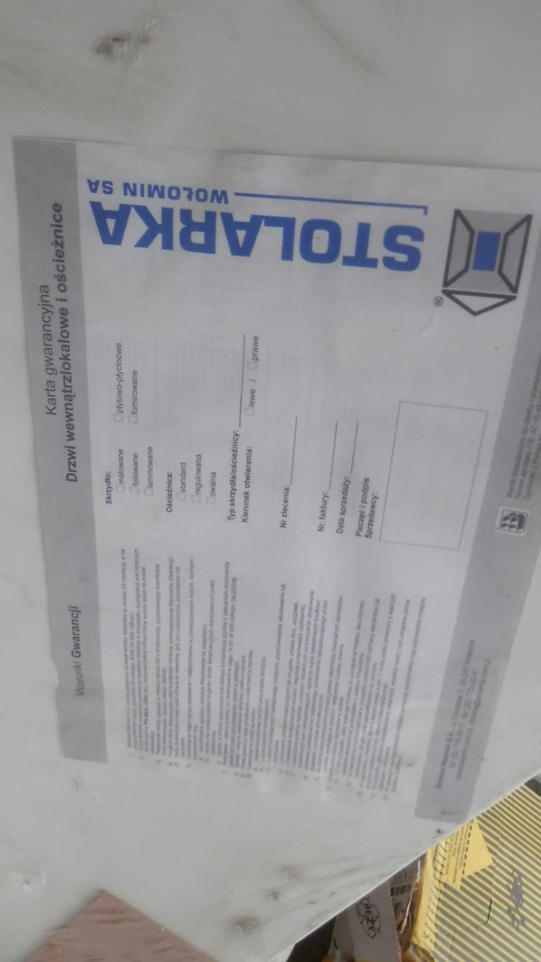 drzwi wewnętrzne prawe  60 70 nowe