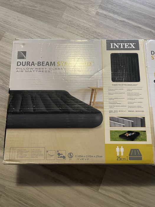 Materac Dmuchany NOWY z Podglowkiem Duzy INTEX + 2 poduszki