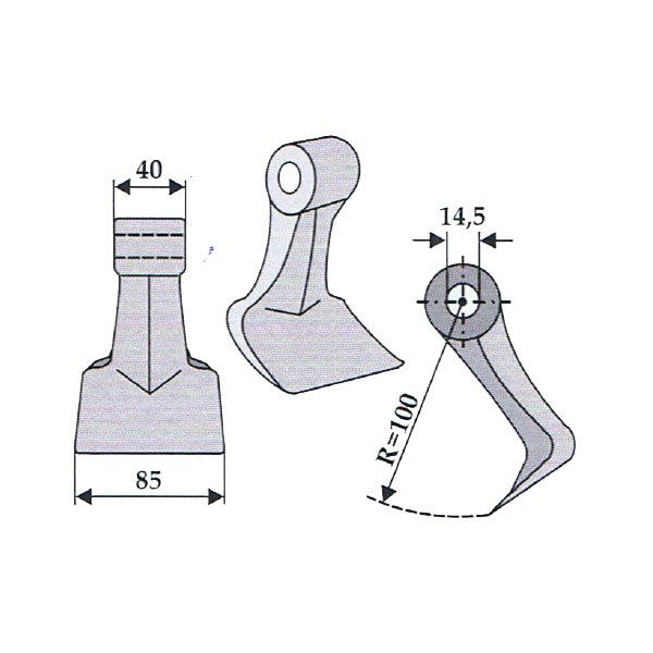 Bijak młotek nóż RM-33 EM37 Talex Agrimaster Unia Zanon Stark Bijaki