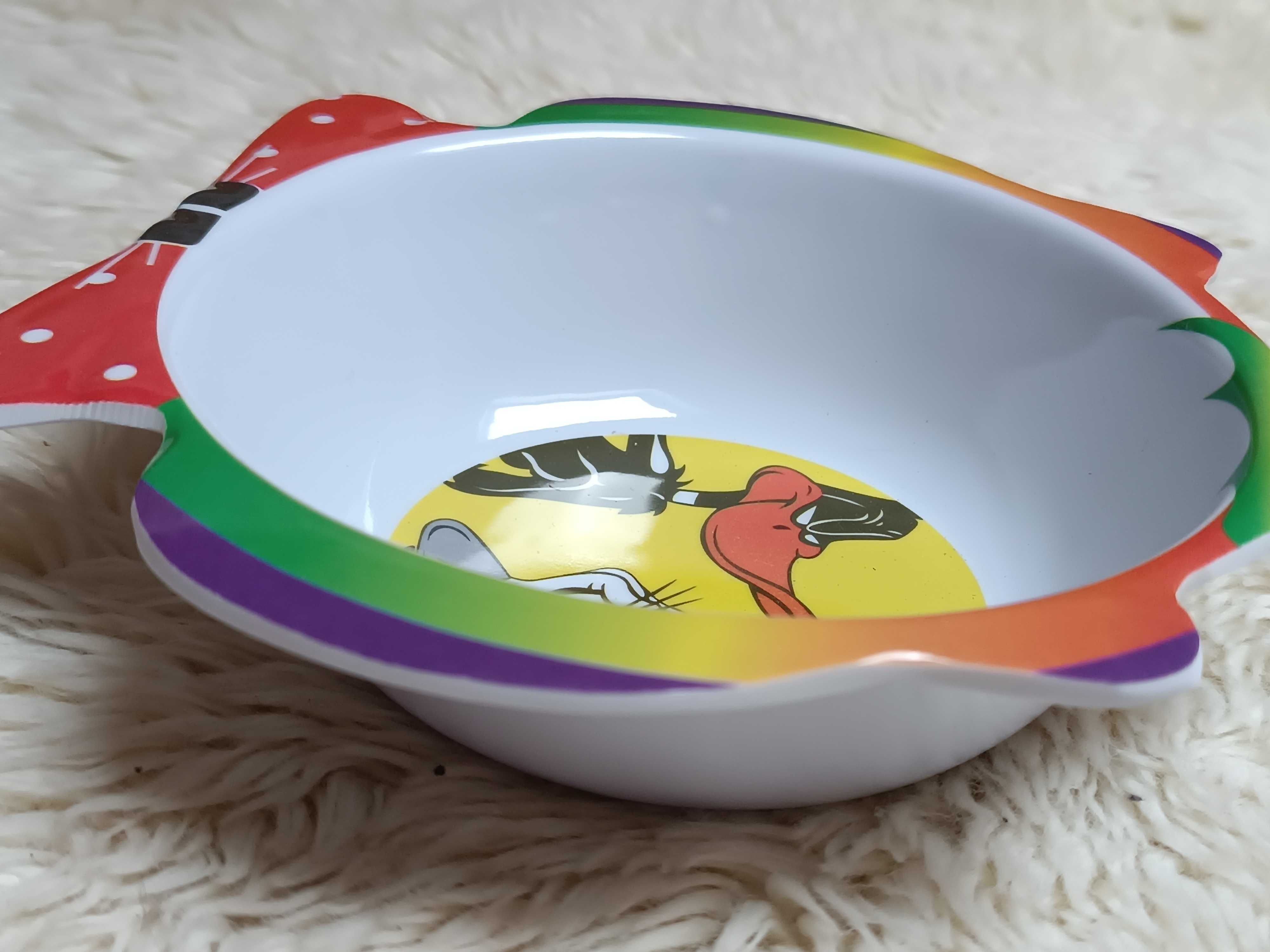 Plastikowa miska dziecięca dla dzieci mała Królik Bugs Kaczor Daffy