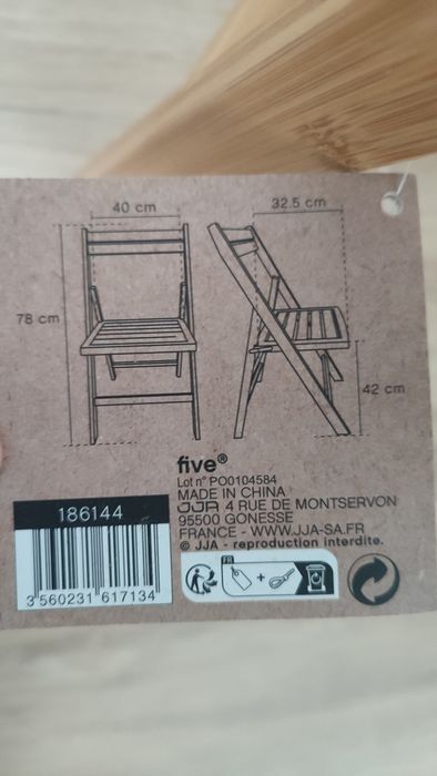 Cadeira dobrável em bambu