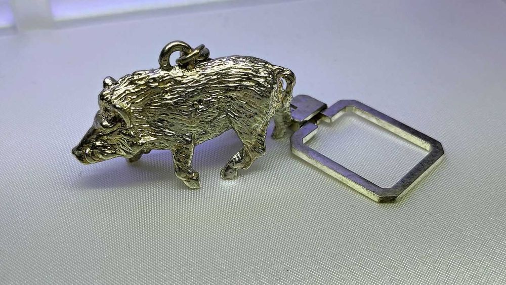 Srebrny brelok - DZIK - 925 - nr 038