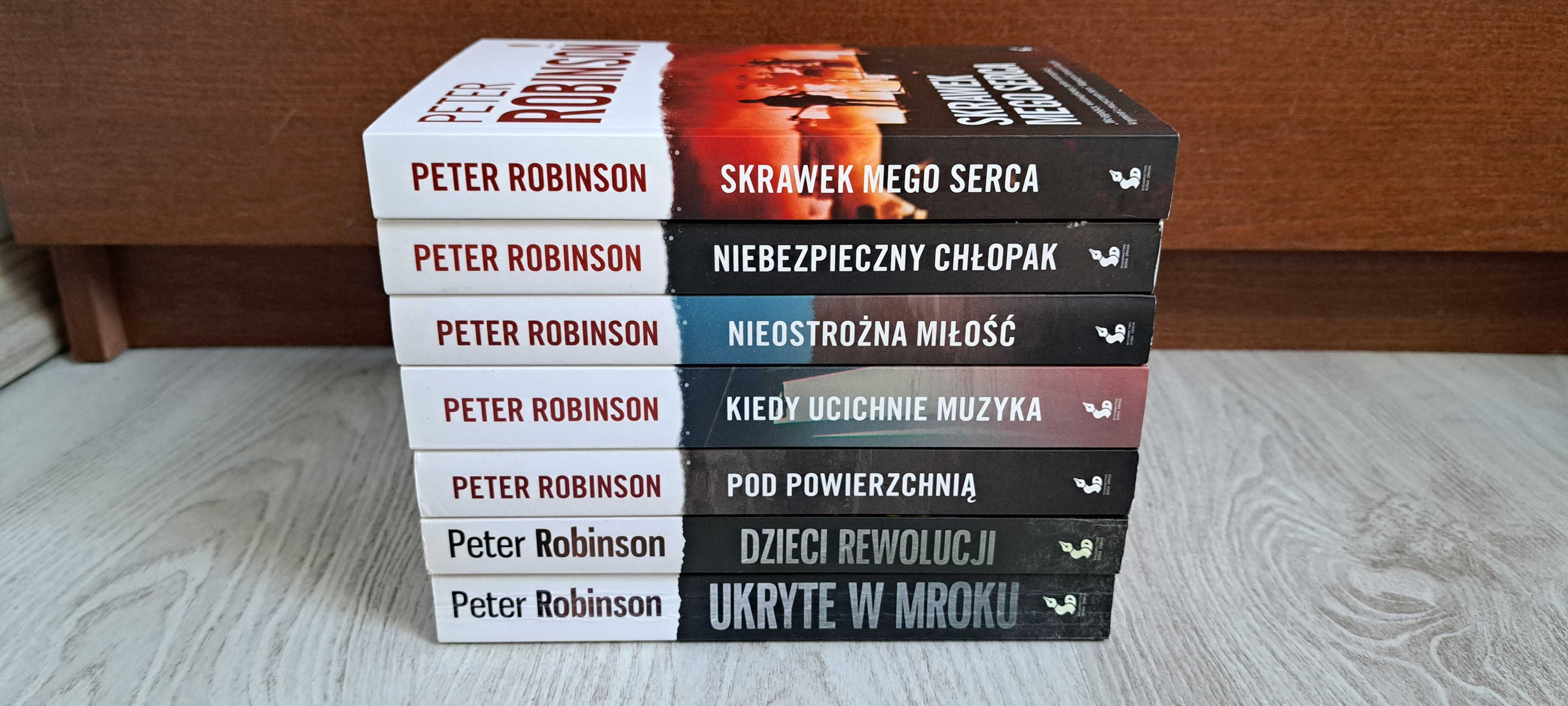7x Peter Robinson Ukryte w mroku Kiedy ucichnie Niebezpieczny Skrawek