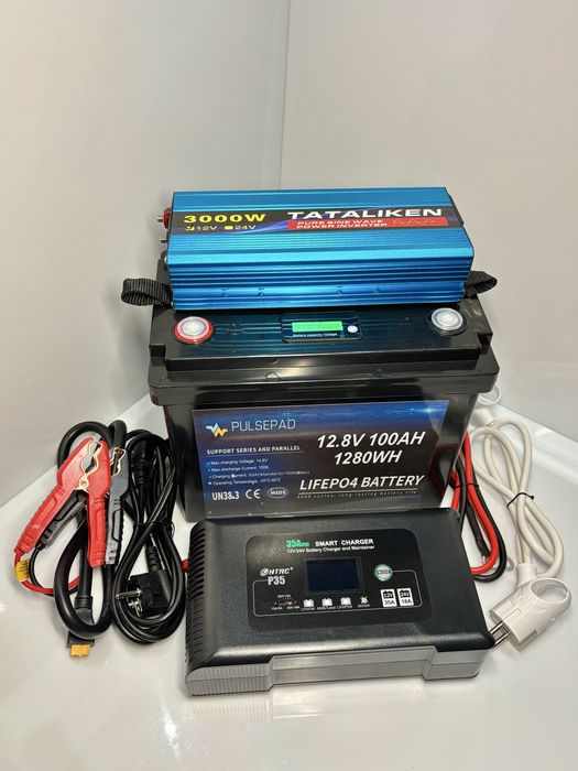 Комплект резервного живлення зарядна станція LiFePO4 HTRC Tataliken