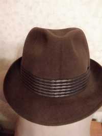 Шляпа фетровая коричневая