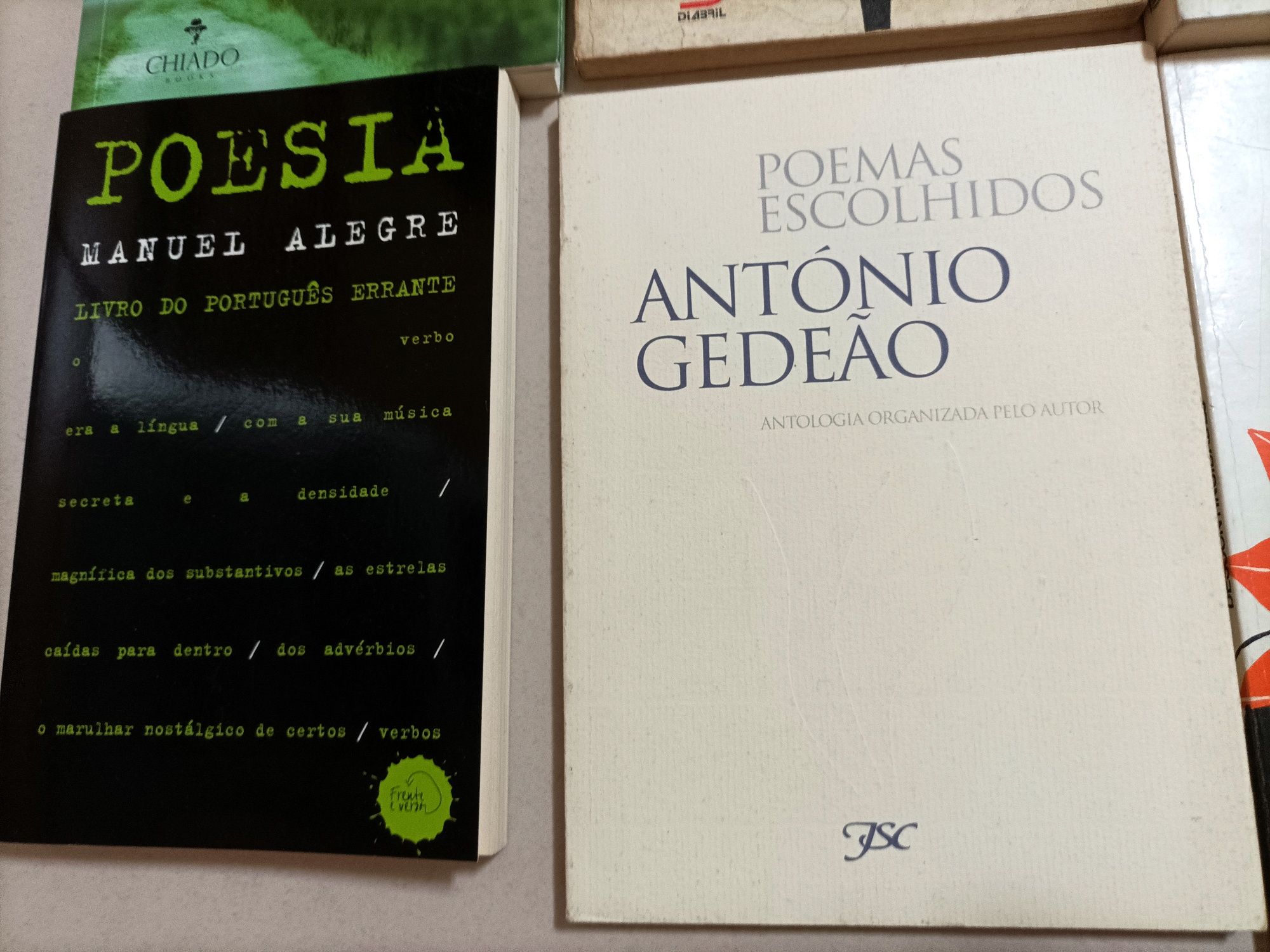 Livros de Poesia (Manuel Alegre, Mário Soares, Jorge Pessoa Amaral)