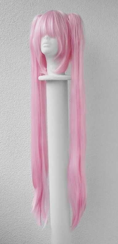 Hatsune Sakura Miku cosplay wig różowa długa peruka z kitkami 100cm