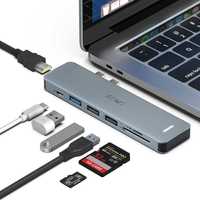 Stacja dokująca HUB USB-C 4K 7W2 SD/TF 100W JEWSO Macbook