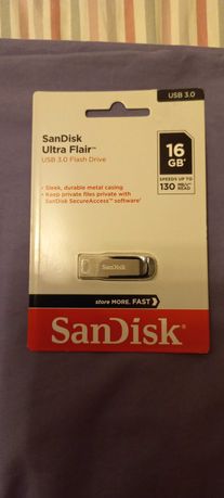 SanDisk Ultra Flair USB 3.0 16GB, Silver-Black