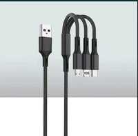 Кабель для зарядки 3 в 1, Type-C, Micro-Usb, iPhone