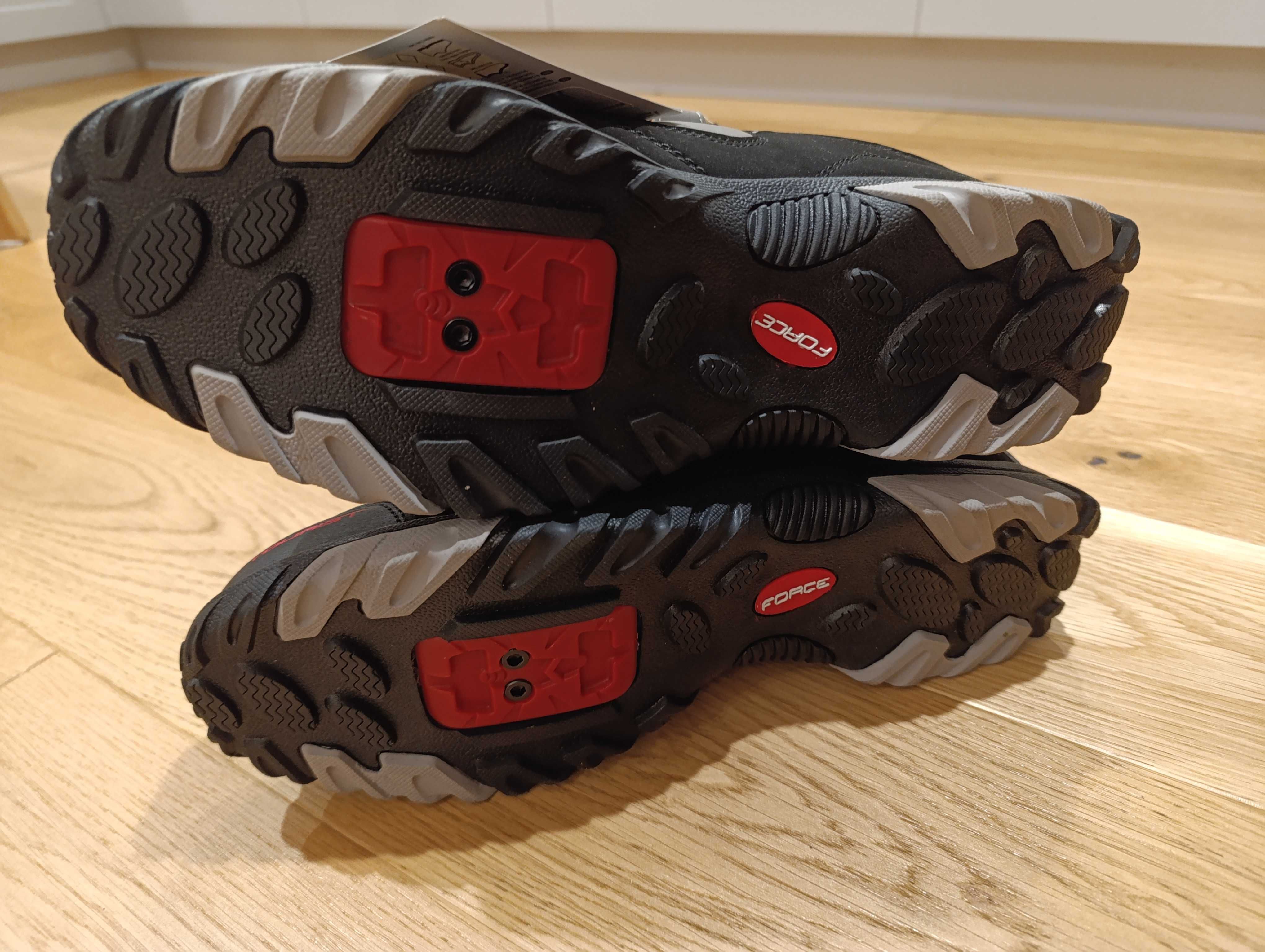 FORCE MTB TOURIST black-grey-red SPD r.45