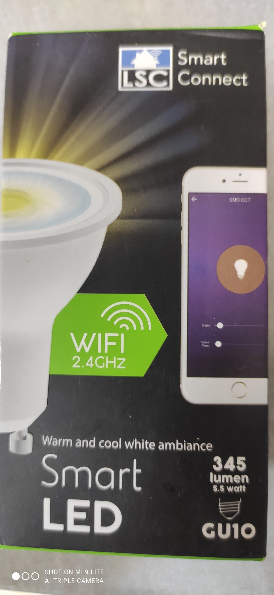 Inteligentna żarówka WiFi LED 5,5W GU10 345 lumen 2,4 GHz