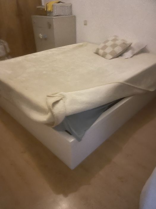 Cama sumie com estrado e colchao semi ortopedico