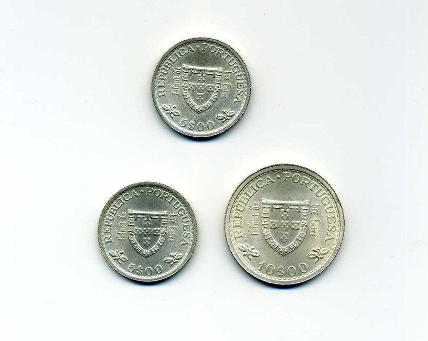 3 Moedas antigas de Portugal - Infante D. Henrique 1969
