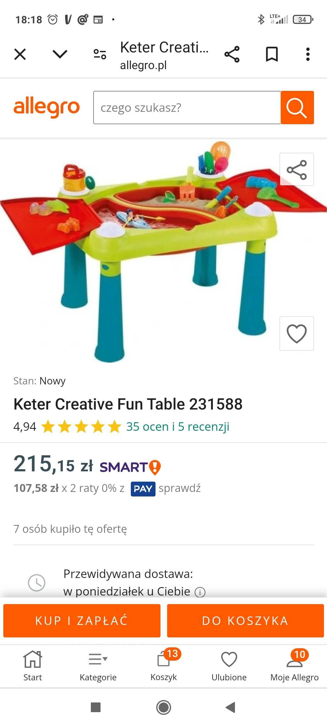 Stolik dla dzieci do zabawy Keter Creative Fun