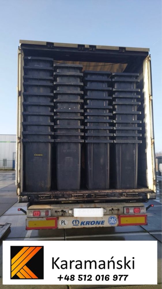 Używane pojemniki na odpady komunalne, 240 L, 1100 L