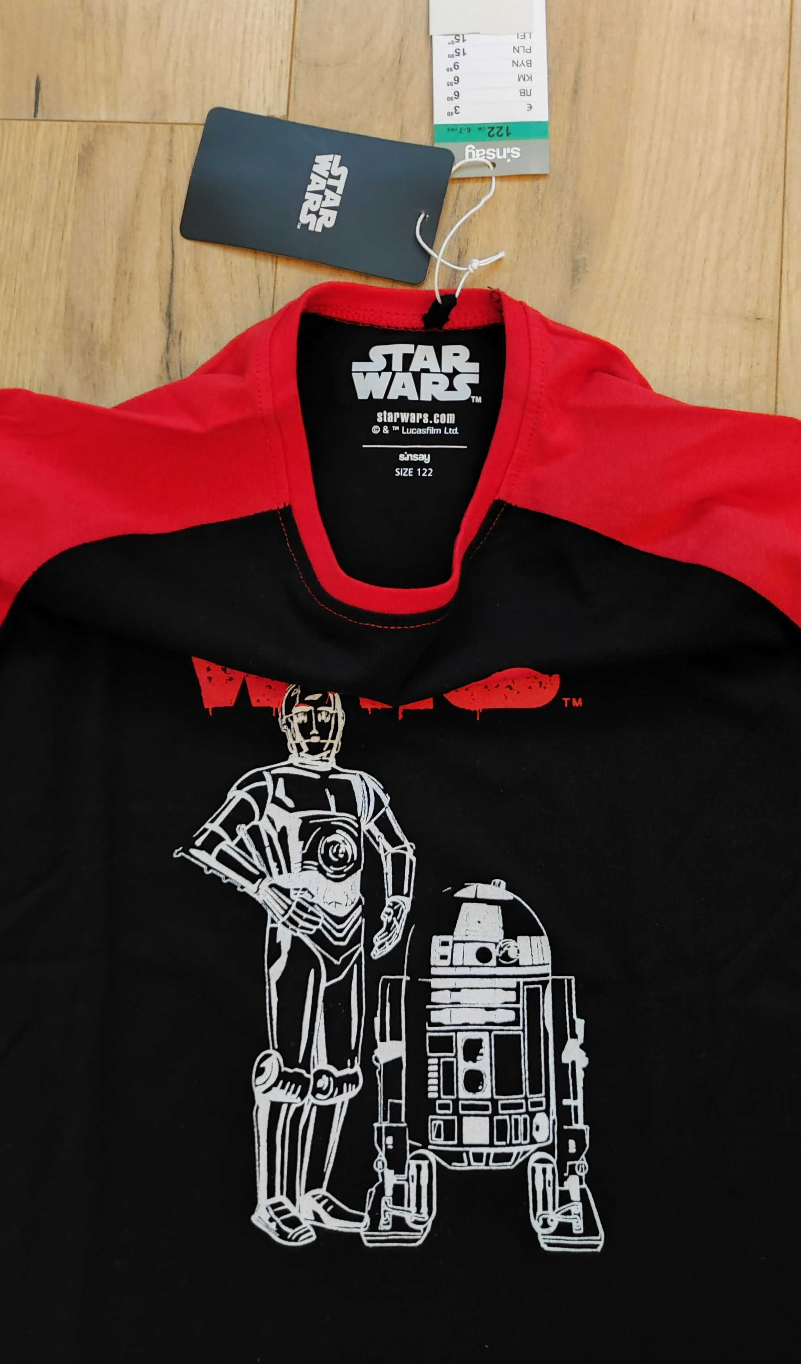Koszulka Star Wars czarno-czerwona, rozmiar 122 cm