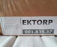 IKEA EKTORP Pokrycie Sofy 3 Os. Szezlong ORYGINAŁ Pokrowiec Biały Blek