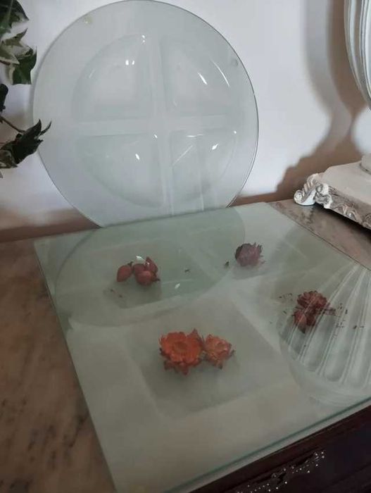 Centros de mesa em vidro