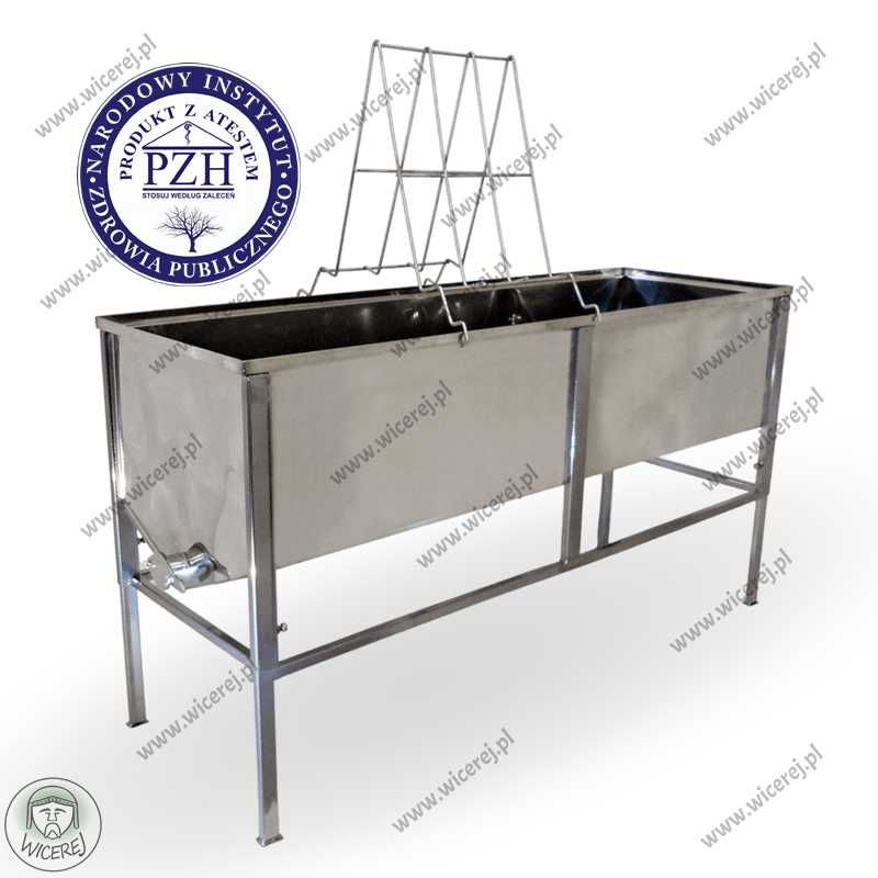 Atest PZH Stół do odsklepiania ramek 1,5m Dadant Nierdzewny z SITEM