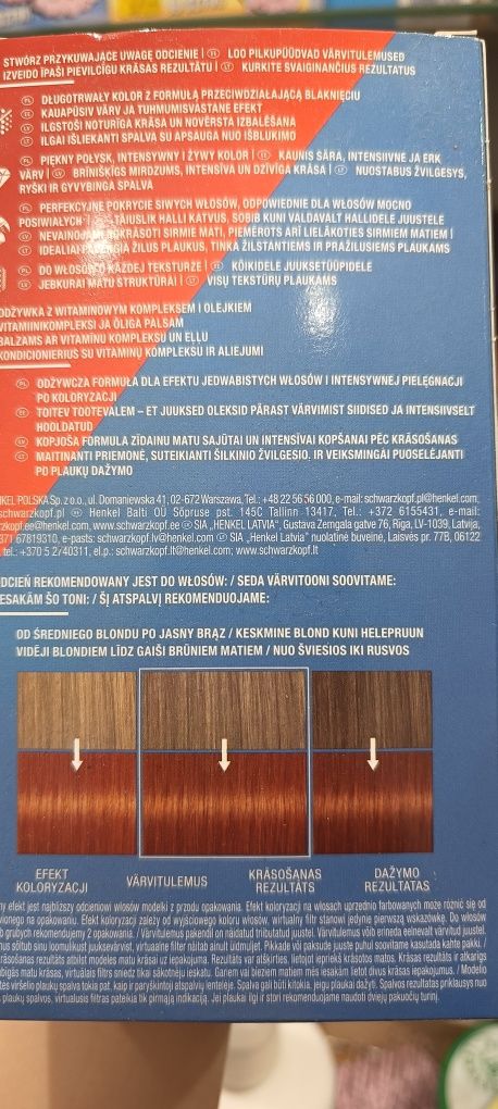 Zestaw 2 farb do włosów