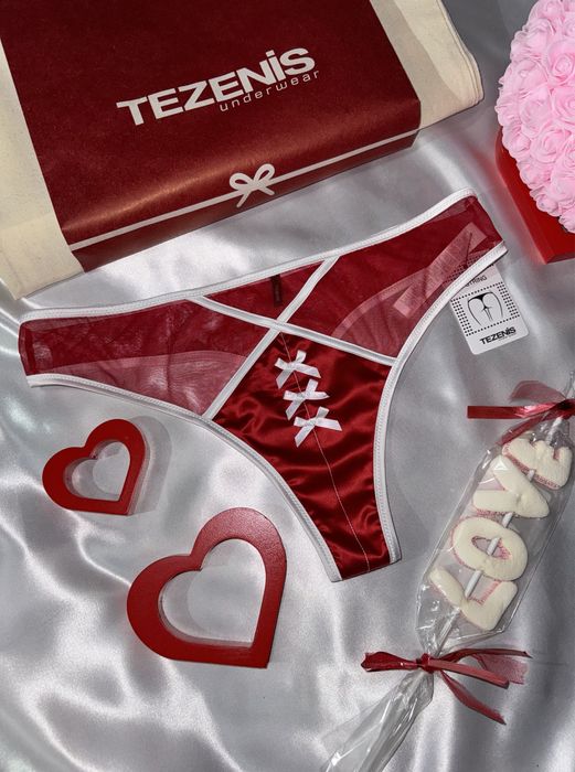 Tezenis L/40 nowe (z metką) majtki g-string brazyliany z wysokim