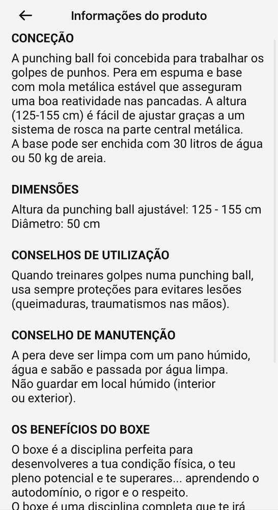 Punching ball ajustável
