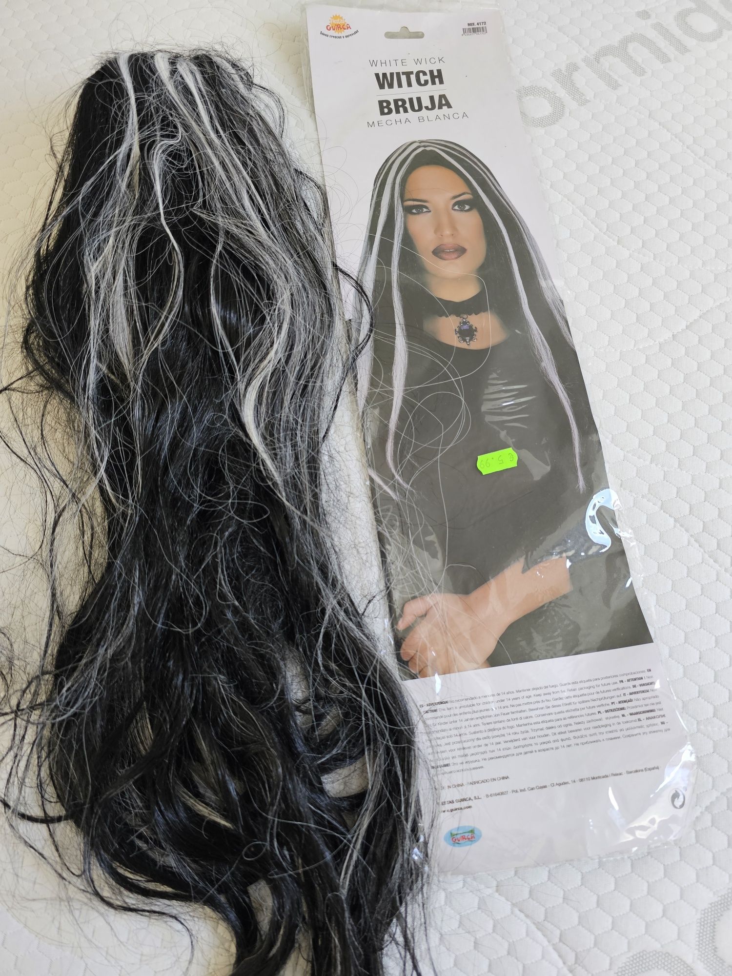 Peruca de bruxa preta