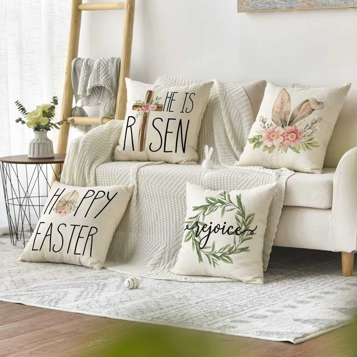 4x Poszewka dekoracyjna Artoid Mode - 45x45 cm - WIELKANOC