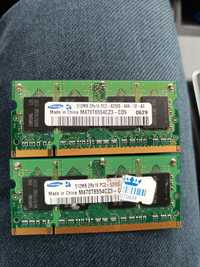 PAMIĘĆ SAMSUNG  512MB DDR2 PC2-4200S . 2 szt. 1 GB

SAMSUNG  512MB DDR