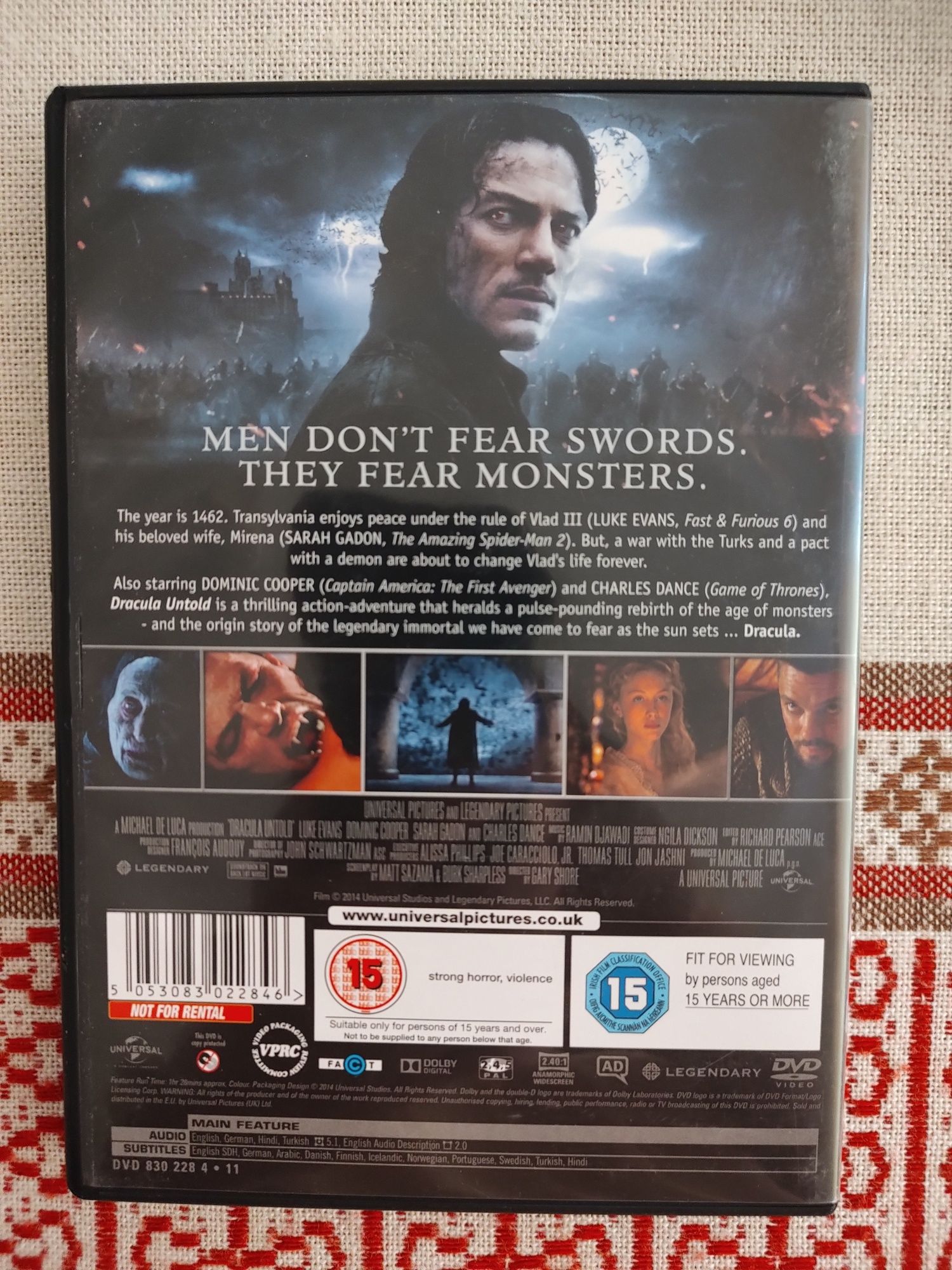 Dracula: Untold z 2014 r. horror z 15 wieku.j.angielski /niemiecki