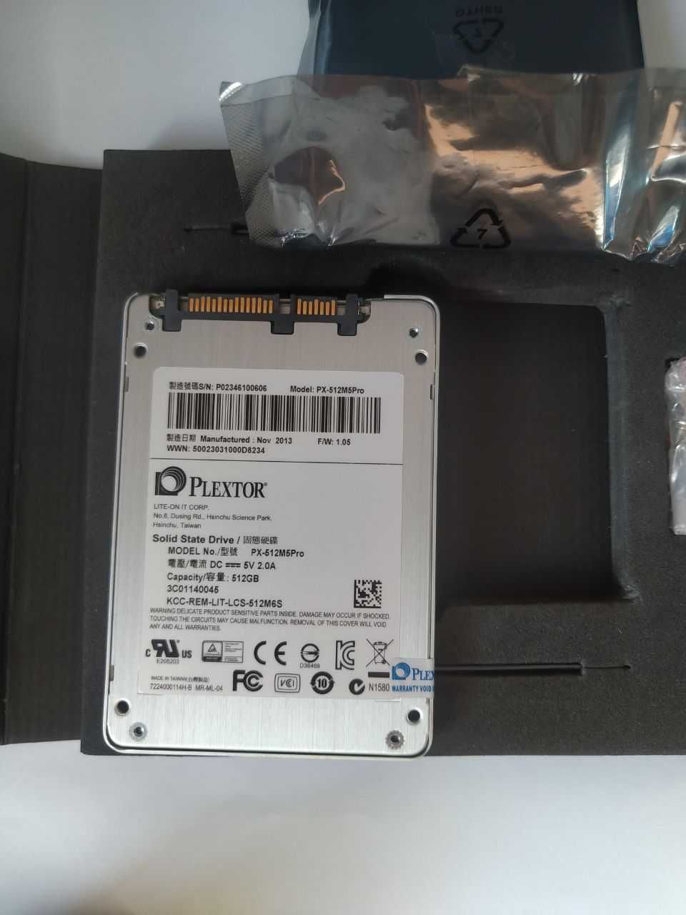 SSD-диск на 512 GB. Plextor M5 Pro SATA 6 Gb/s 2.5