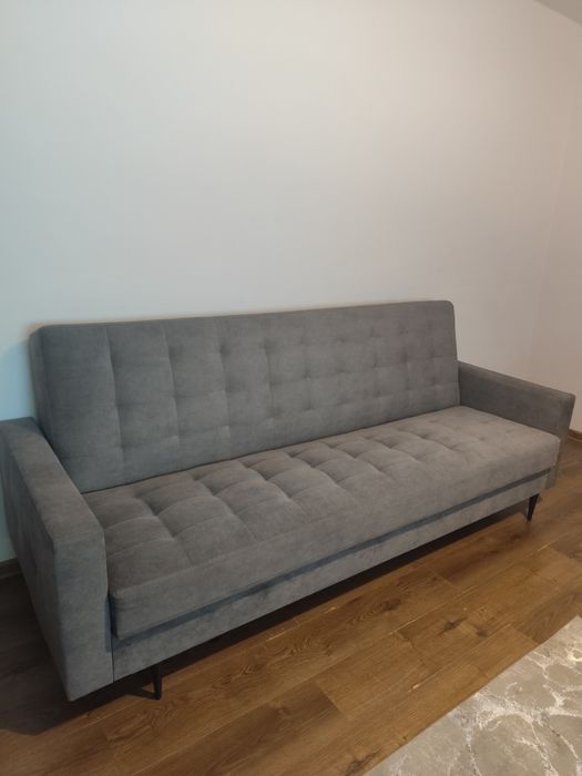 Wersalka szara zamsz / welur