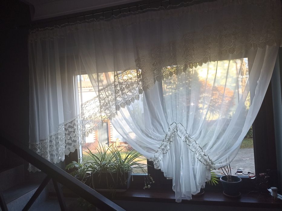 Firana woal Firanka z gipiurą cena za 2 sztuki 2 m/160