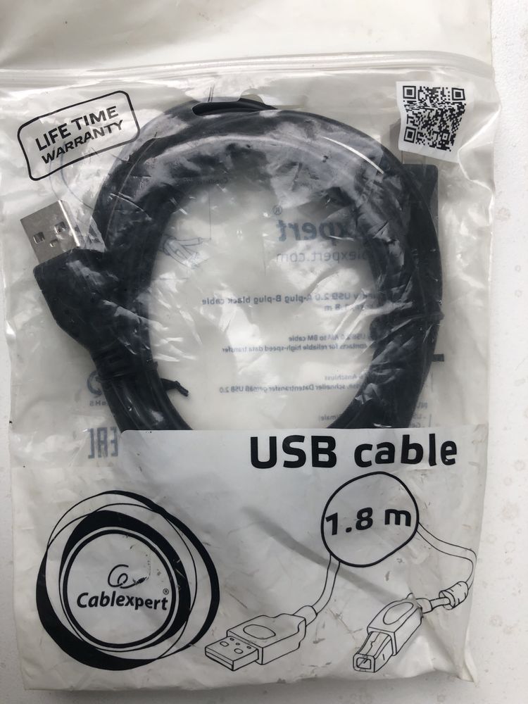 Новий кабель Cablexpert USB 2.0 1,8 м