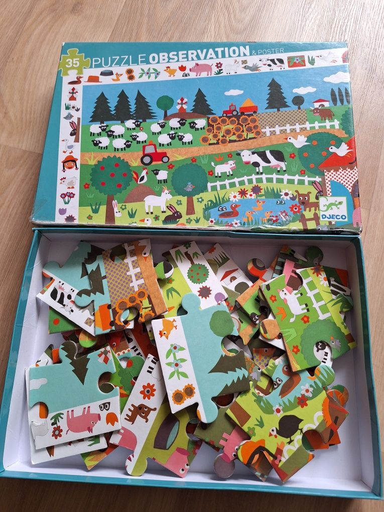 Djeco Puzzle observation Farma  - 35 elementów