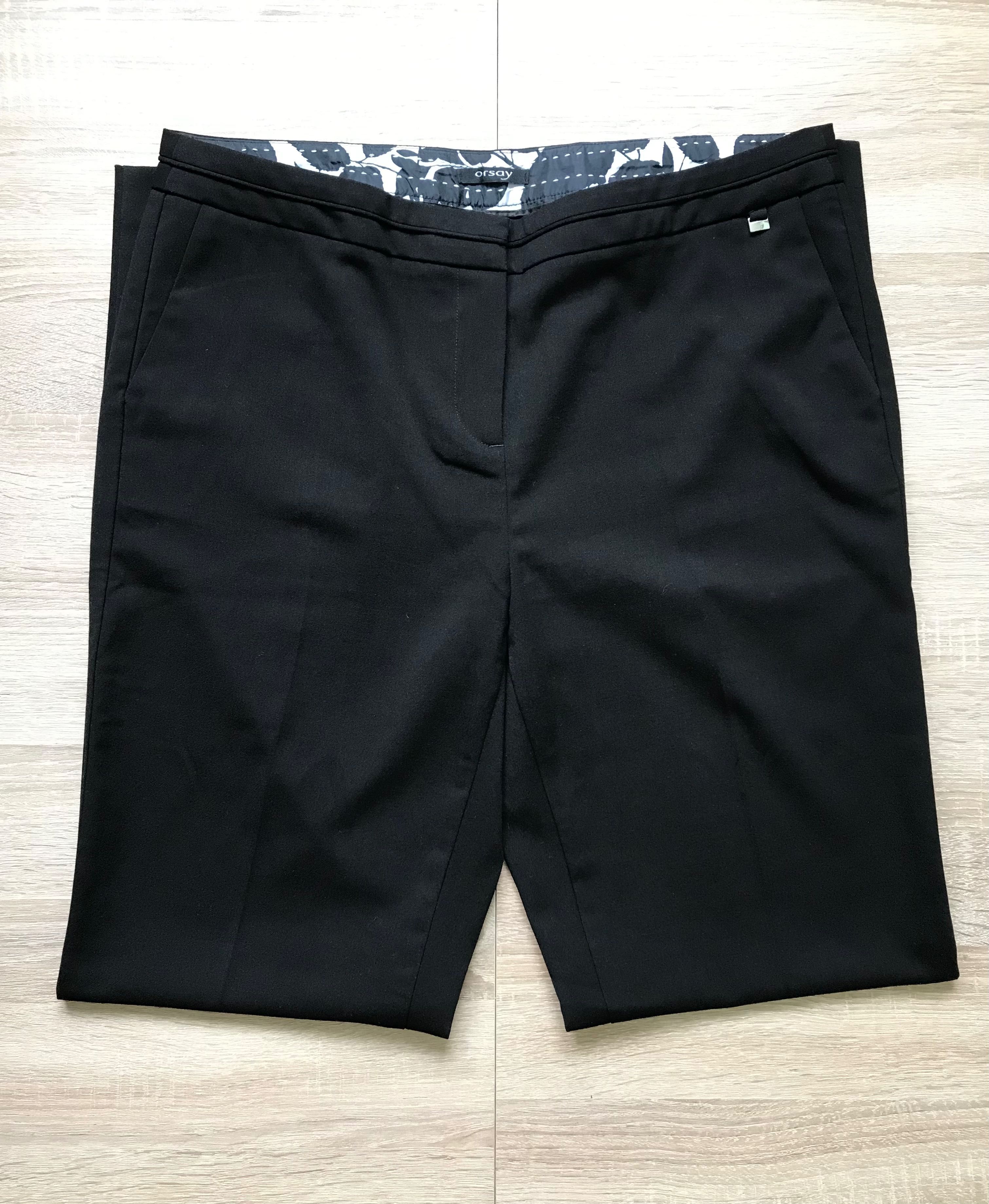 Orsay czarne klasyczne spodnie plus size r. 46