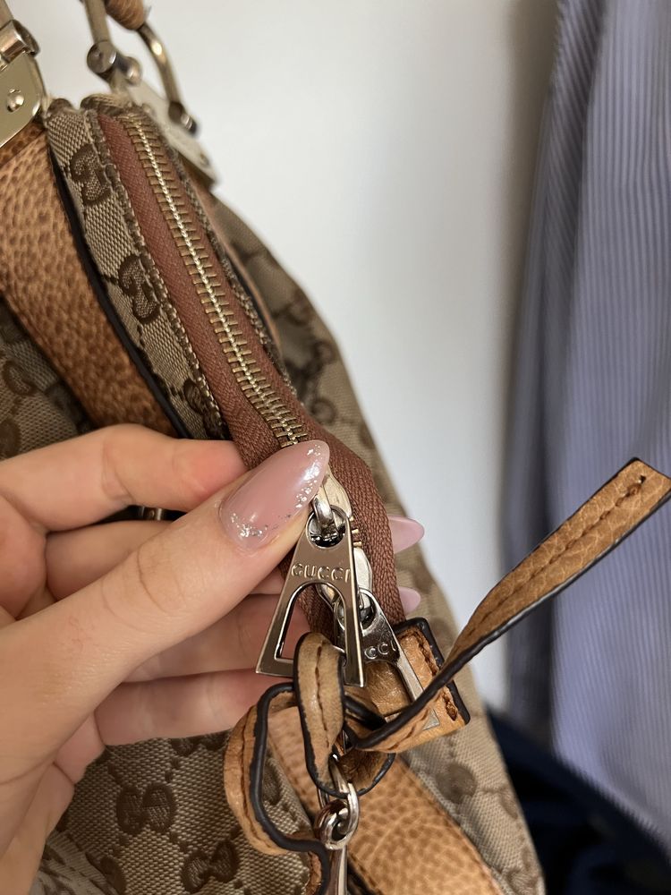 Torebka torba vintage Gucci unikat monogram shopper na ramię do ręki