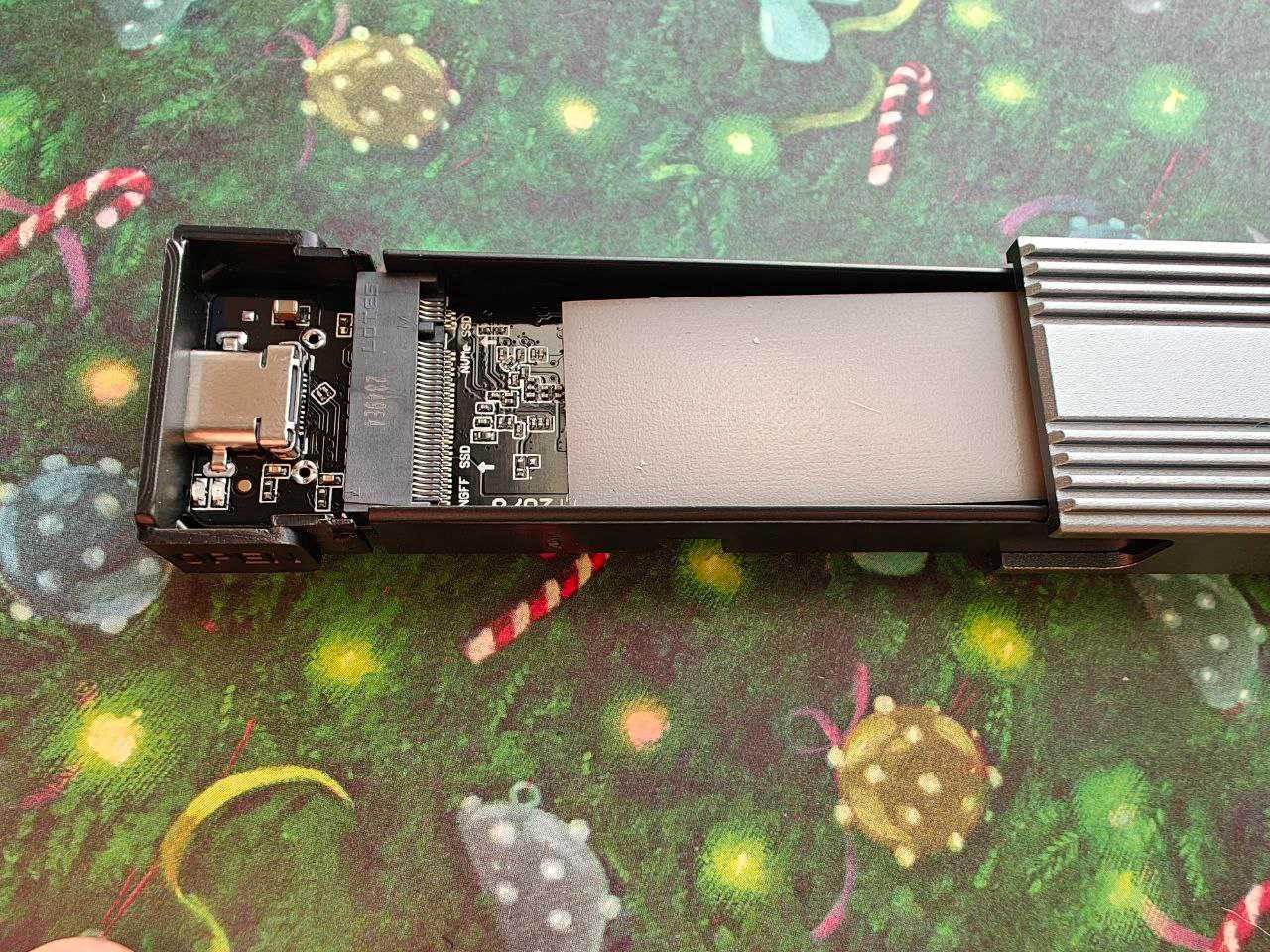Внешний карман SSD M.2 NVMe NGFF USB 3.2 10Gbps + сумка