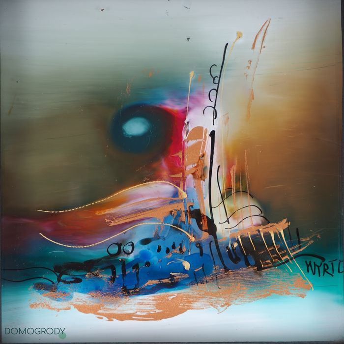 Obraz na szkle, abstrakcja, Stanisław Wyrtel