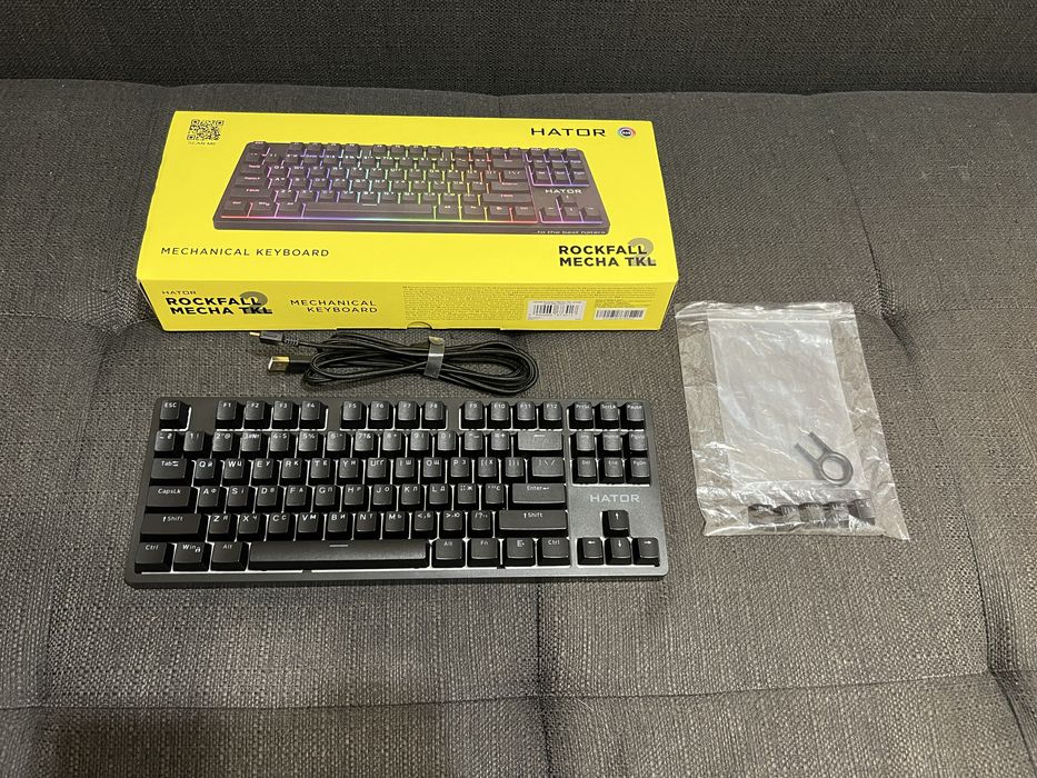 Клавіатура HATOR Rockfall 2 Mecha TKL orange (HTK-520) Black v1.2