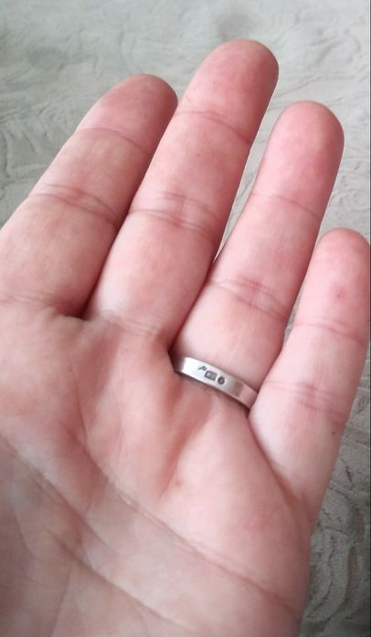 Stary duży pierścionek gigant naturalny kamień czaroit srebro