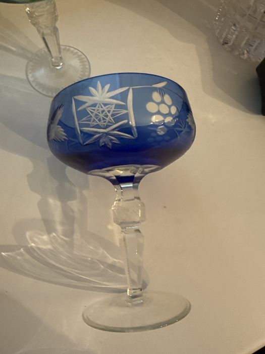 Kryształowe kieliszki PRL