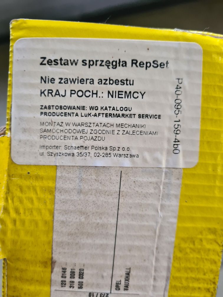 Oryginalny zestaw sprzęgła LUK Opel Corsa/Combo