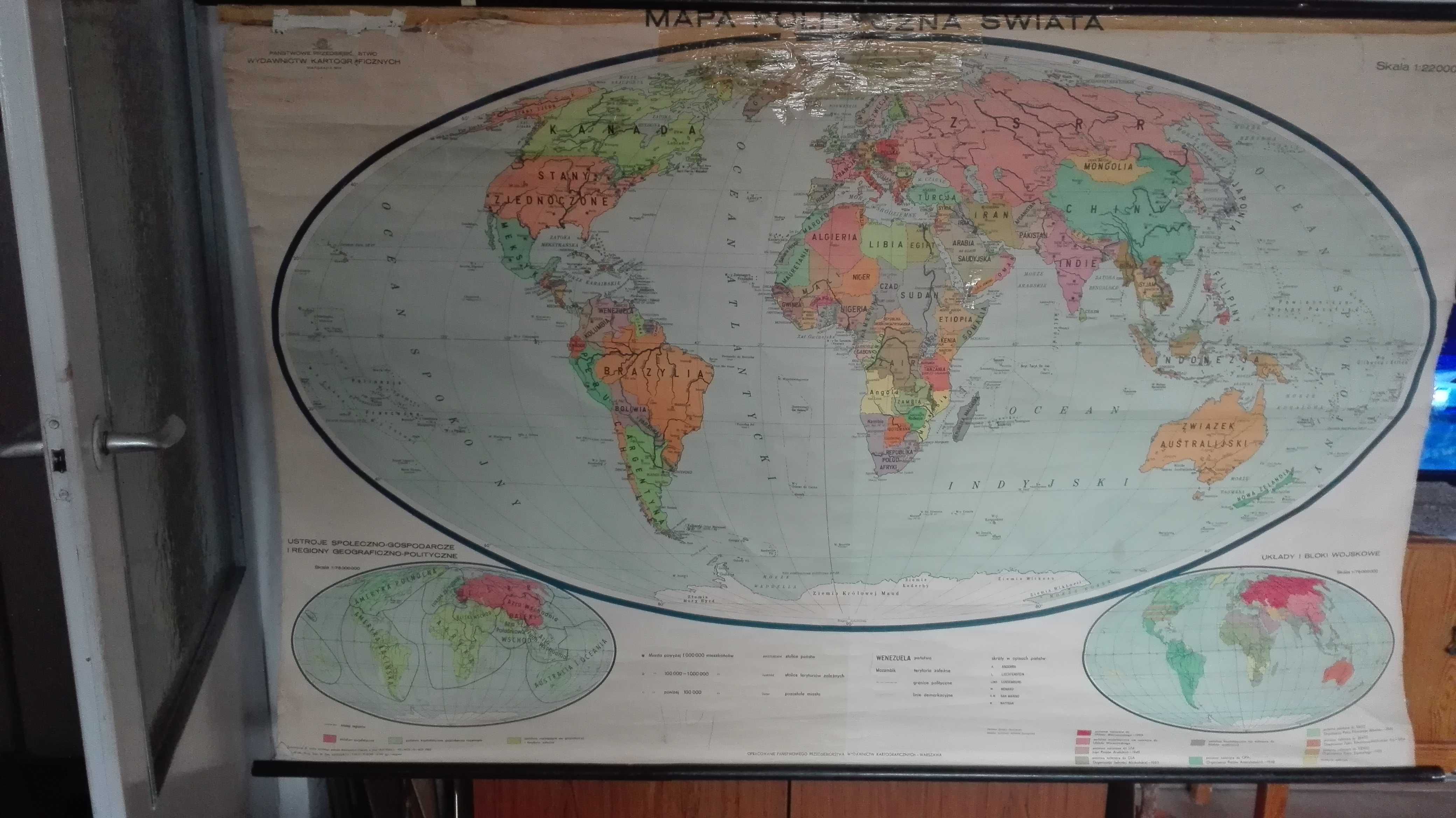 Mapa atlasu z lat PRL.