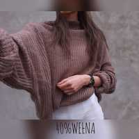 Sweter z dodatkiem wełny/One size/Roz/38/40/42