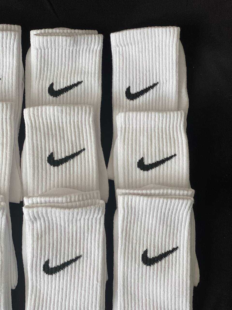 Zestaw 6 par białych długich skarpet Nike – rozmiar 41–45 (UNISEX)