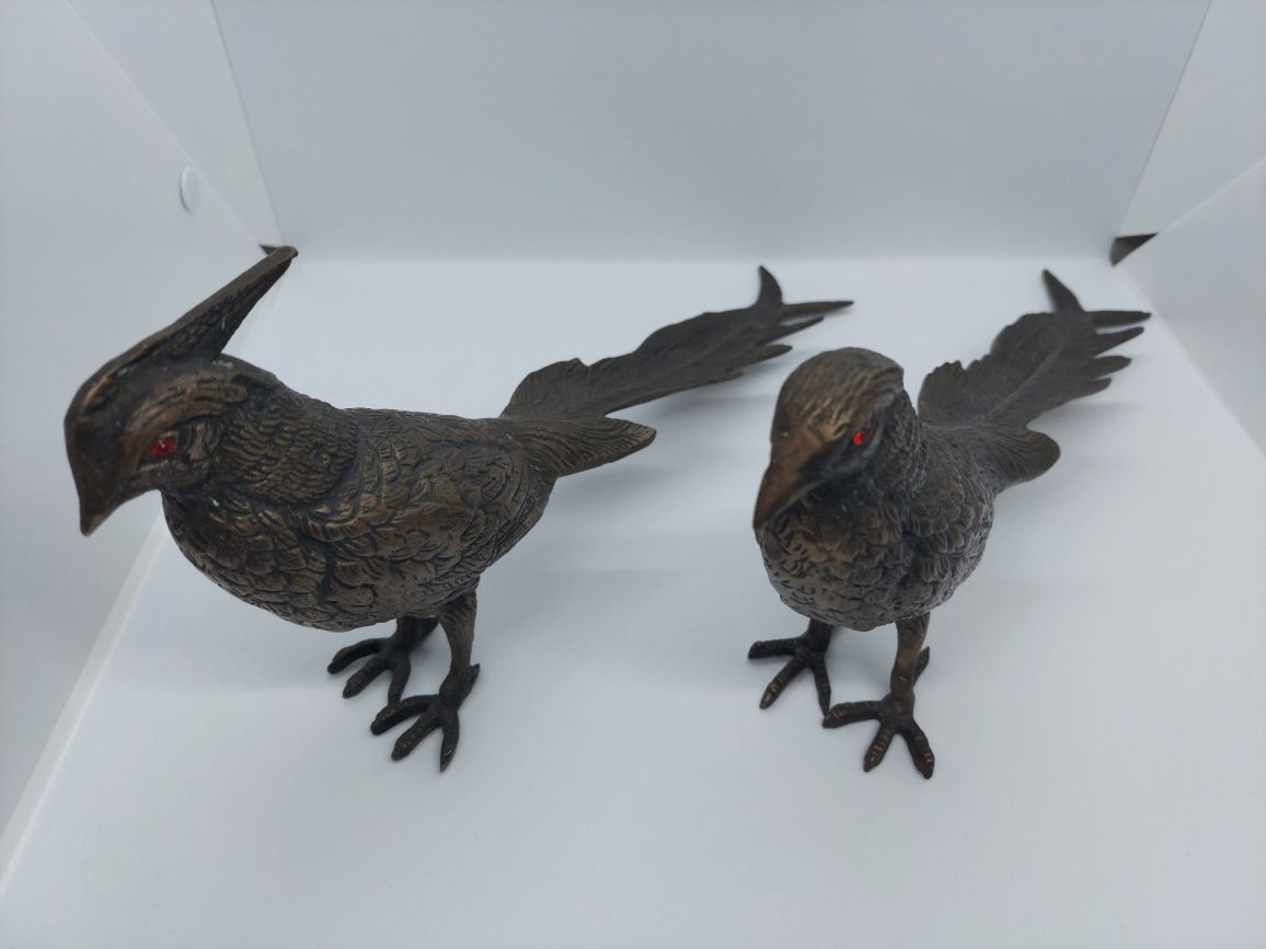 Faisões em Bronze Decorativos - Escultura Faisões Caça